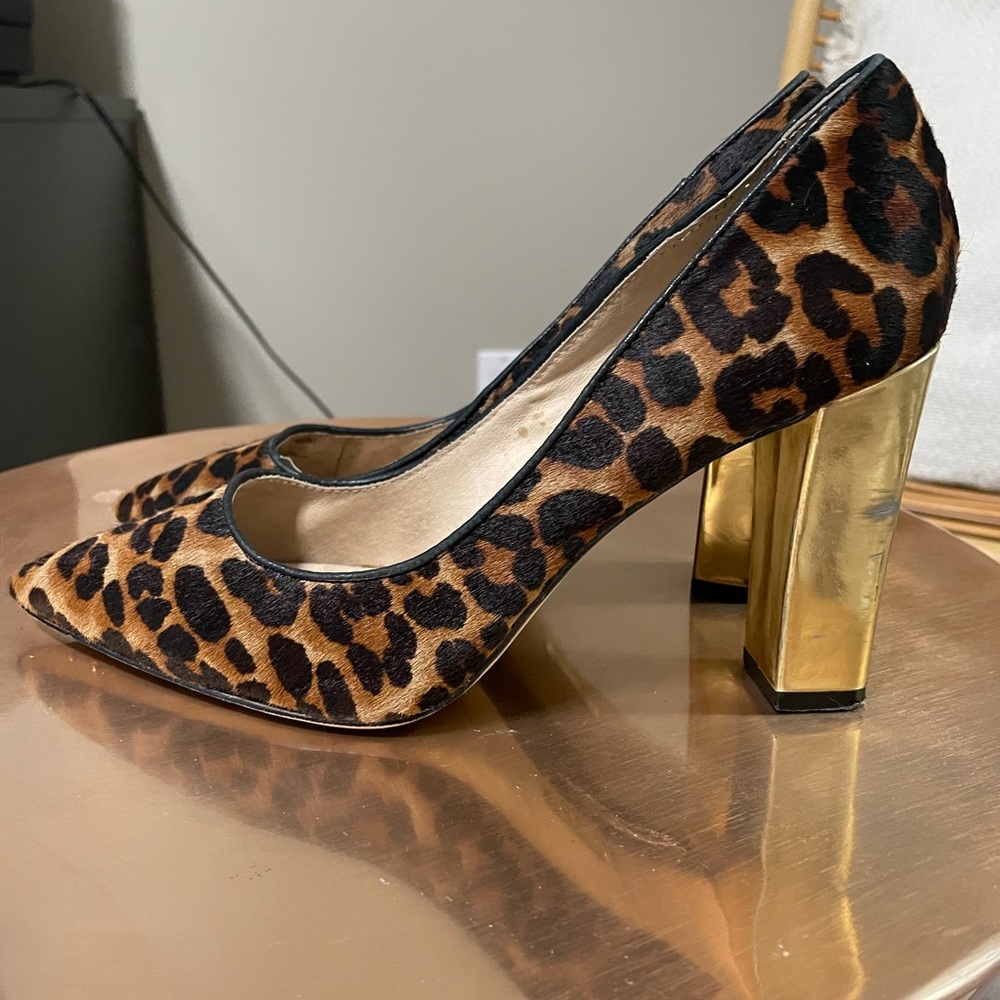 Louise Et Cie Pony Hair Block Heels Pump